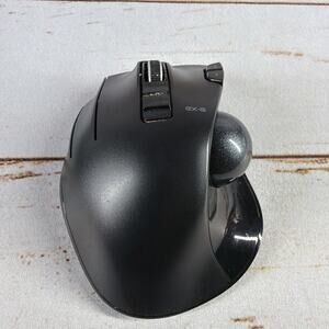 ELECOM EX-G Trackball Mouse 2.4GHz USB Wireless Ergonomic Thumb Control Used